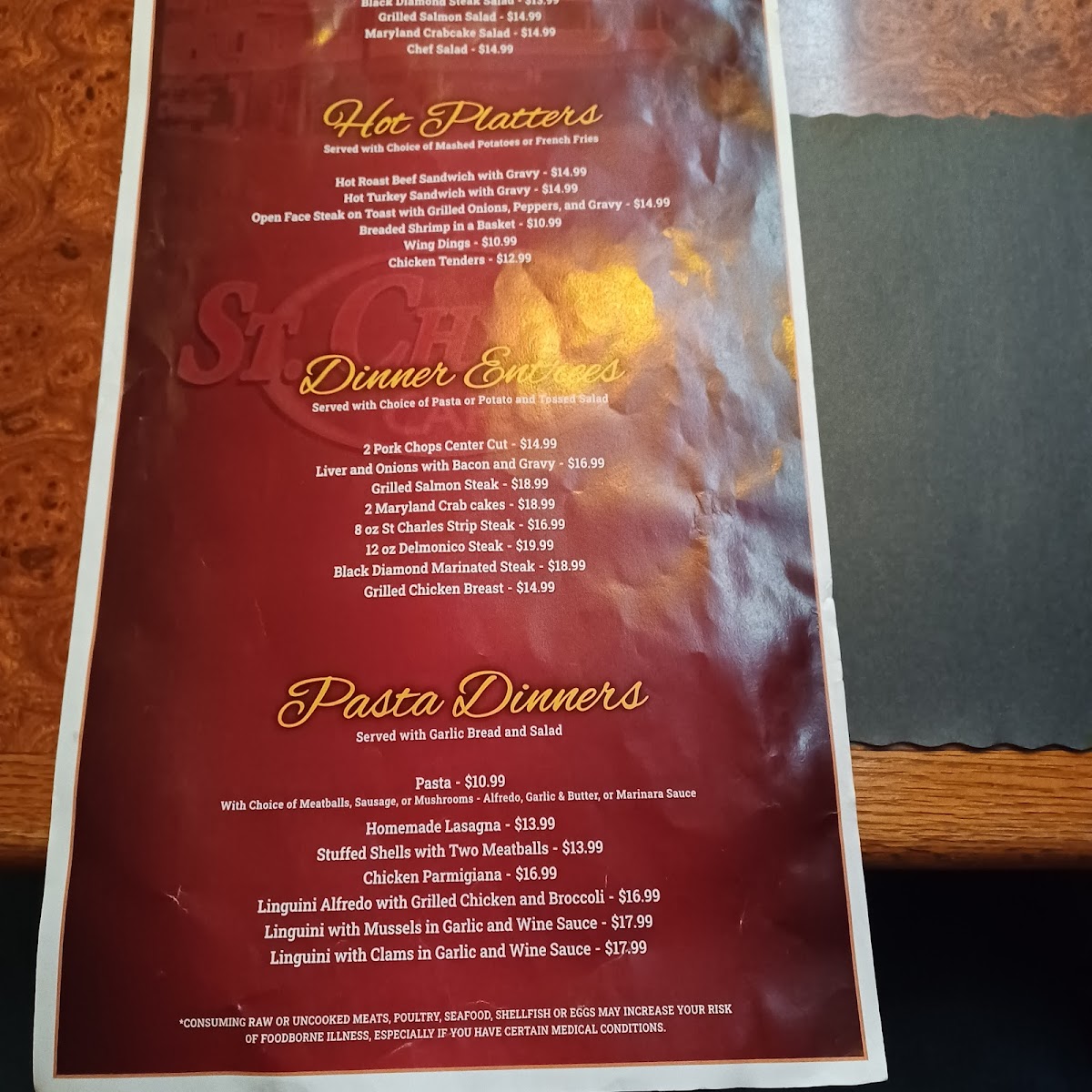 St Charles Cafe Menu - Image 2